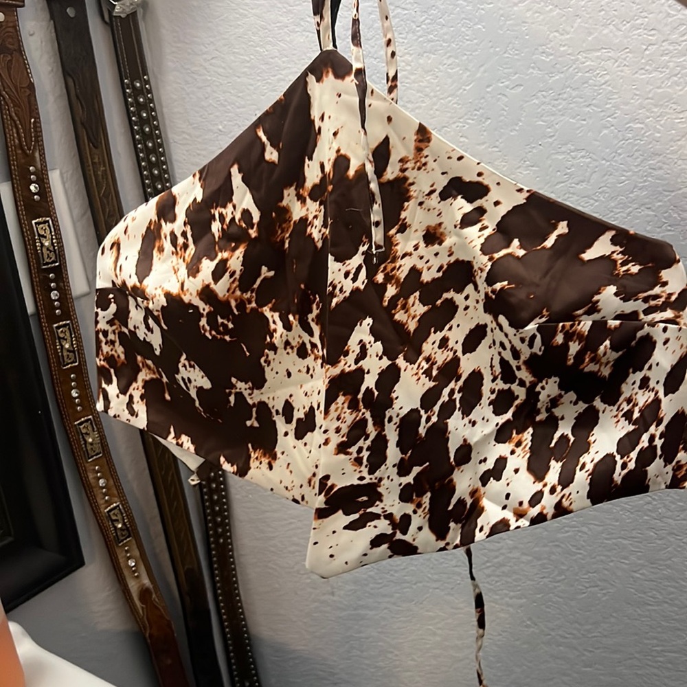 Cow print blouse